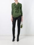 ruffled neckline top