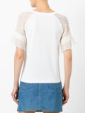 lace-sleeve T-shirt