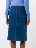 denim midi skirt