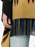 embroidered fringed poncho