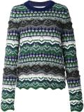 intarsia crew neck jumper