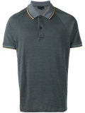 striped trim polo shirt