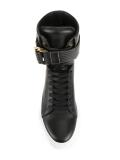 ankle strap hi-top sneakers