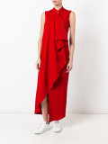 draped maxi dress