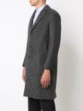 contrast sleeve knitted coat