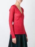 v-neck shimmer sweater