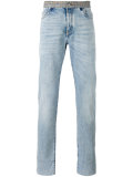 Re-edition contrast waistband jeans