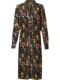 midi printed shirt dress