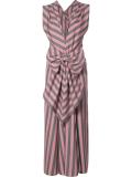 Wide Stripe Bow Front绑带连衣裙