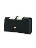 ruffled trim clutch bag 