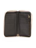zip around metallic wallet