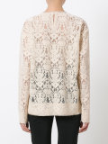 cut-out lace sweater