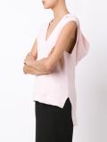 sleeveless V-neck hoodie