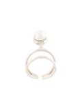 pearl detail knuckle ring