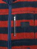 sleeveless striped hoodie