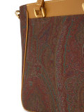 trapeze bodied, paisley patterned shoulder bag