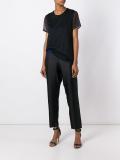 'Opt Art' straight trousers