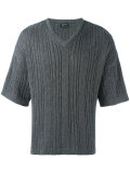 shortsleeved V-neck jumper