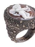 embossed angel ring