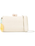 woven lemon clutch