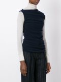 sleeveless asymmetric knitted top