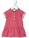 check trim polo shirt dress