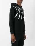 lightning print hoodie