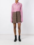 Pied-de-poule mismatched mini skirt