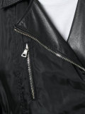 leather collar jacket