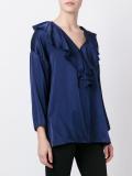 ruffled neck blouse 