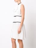 bow detail pleated dress