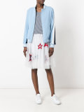 striped sleeve varsity bomber