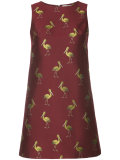 bird print mini dress 