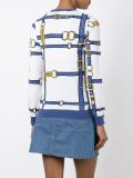 belt print sweatshirt