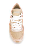 panelled lace-up sneakers
