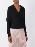 wrap front blouse