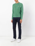 embroidered logo sweatshirt