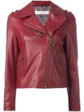 zipped biker jacket
