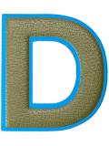 'D' sticker