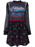 car print layered dress 