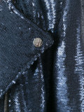 sequinned biker jacket