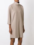 high neck shift dress