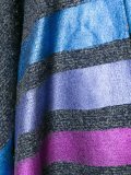 metallic striped poncho