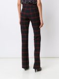 checked flared pants 