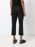 pleat detail cropped trousers