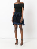 tassel detail pleated skirt