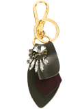 strass leather keyring