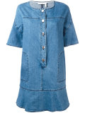 frill hem denim dress