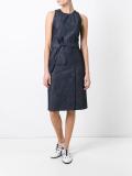 belted denim dress