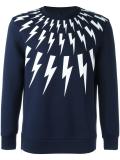 lightning bolt print sweatshirt